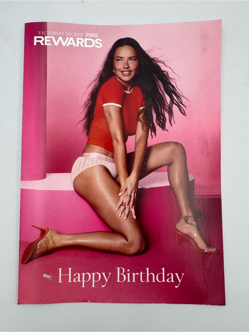 Victoria’s Secret Adriana Lima 2026 Birthday Rewards Mailer VS Pink Collectible